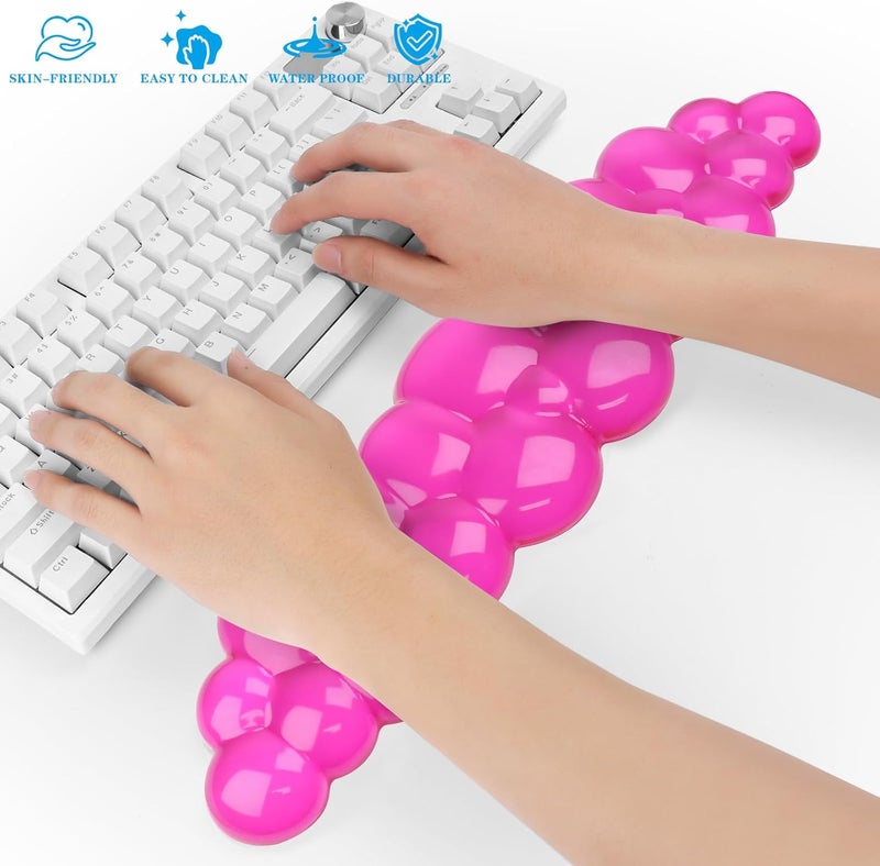 KEPUTAIER Gel Cloud Keyboard Wrist Rest, Cute Wrist Support and Arm Support Keyboard Rest for Keyboard Typing Pain Relief，Suitable for Office/Computer/Laptop/Gaming（Keyboard Wrist Rest Red） - Image 5